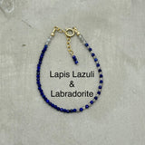 Online offer only : 14k Gold filled Bracelets- Black Spinel, Lapis lazuli, Malachite, Labradorite, Tourmaline, Garnet, Turquoise, Tiger eye