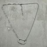 Stainless Steel Necklace - Baroque Freshwater Pearl