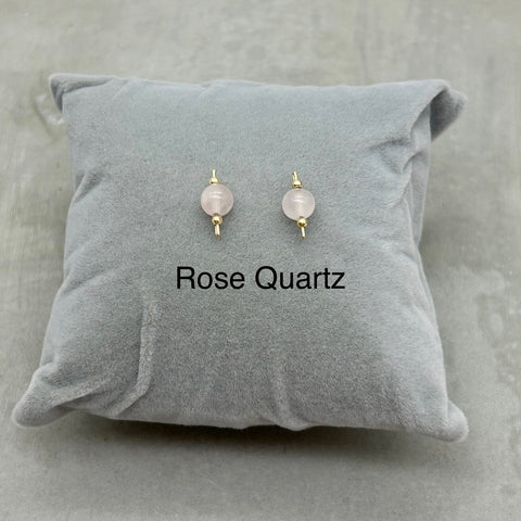 14k Gold filled - Stud earrings - Rose Quartz