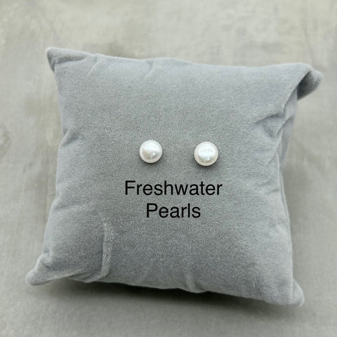 Online promo : Pearl stud earrings - 925 Sterling Silver