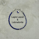 Online offer only : 14k Gold filled Bracelets- Black Spinel, Lapis lazuli, Malachite, Labradorite, Tourmaline, Garnet, Turquoise, Tiger eye