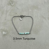 Stainless steel bracelets - Freshwater Pearl Bracelet, Jade bracelet, Turquoise bracelet, Black agate bracelet