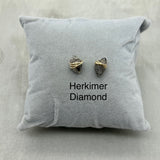 14k Gold filled - Stud earrings - Herkimer Diamond