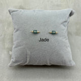14k Gold filled - Stud earrings - Jade