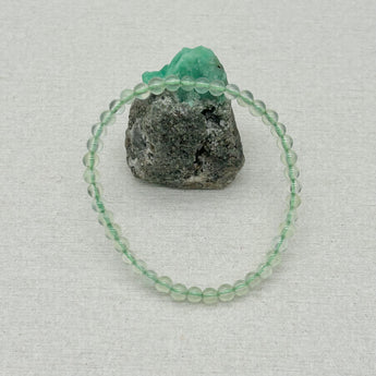 Beads bracelet, Stretch bracelet - Prasiolite bracelet approx 4mm
