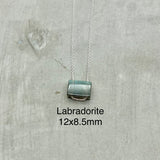 925 Sterling silver Minimalist dainty necklace -  Moonstone necklace, Pietersite necklace