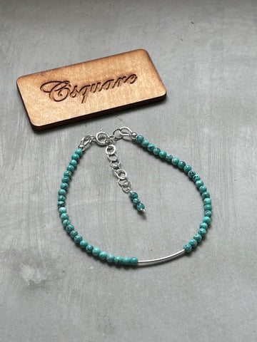 925 Sterling Silver Dainty Bracelet - Turquoise