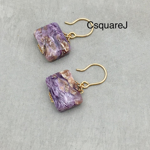 Charoite earrings