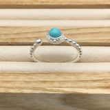 Turquoise Ring - 925 Sterling silver - adjustable ring size