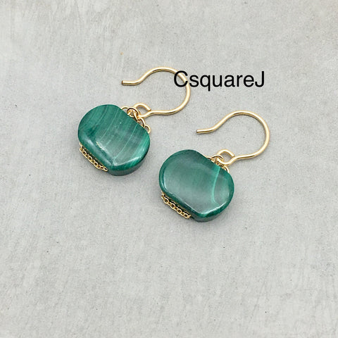 Malachite earrings