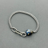 Handcrafted Statement Stainless steel bracelet - Pietersite bracelet