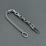 Statement Stainless steel half half bracelet