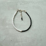 New Pearls - 14K Gold Filled Dainty Bracelet - Iolite, Tourmaline, Strawberry quartz, Spinel