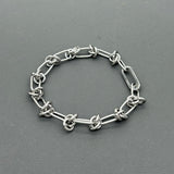 Handcrafted Statement Stainless steel bracelet, interlocking bracelet