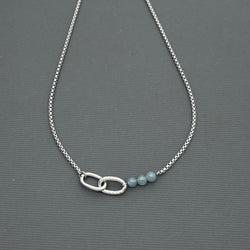 Stainless steel necklace- Jade - 3