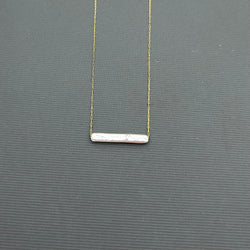 18k Gold plating over Stainless Steel Dainty Freshwater Pearl necklace - Bar
