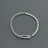 Statement Stainless steel  bracelet - Freshwater Pearls