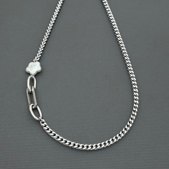 Statement Stainless steel Necklace - Freshwater Pearl