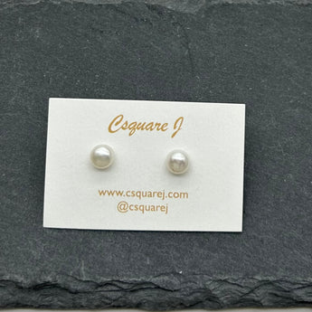 Freshwater Pearl stud earrings - 925 Sterling Silver