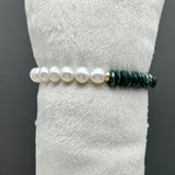 14k Gold Filled - 6mm Freshwater Pearl Necklace, Stretchy / Elastic Bracelet
