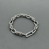 Handcrafted Statement Stainless steel bracelet, interlocking chain bracelet