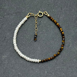 14K Gold Filled - Dainty freshwater pearls bracelet
 - Freshwater pearls & dainty crystals