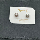 Color Freshwater Pearl stud earrings - 925 Sterling Silver
