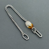 Statement Stainless steel bracelet - Citrine