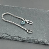 Handcrafted Statement Stainless steel bracelet, jade bracelet, 12mm donut bracelet