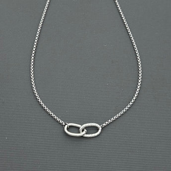 Stainless steel necklace - Interlock