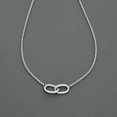 Stainless steel necklace - Interlock