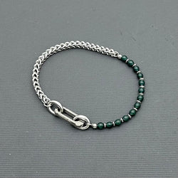 Statement Stainless steel bracelet - Jade
