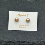Color Freshwater Pearl stud earrings - 925 Sterling Silver