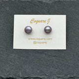 Color Freshwater Pearl stud earrings - 925 Sterling Silver