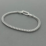 Handcrafted Statement Stainless steel bracelet, cube curb chain bracelet