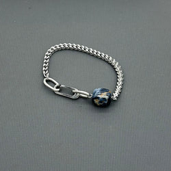 Statement Stainless steel bracelet - Pietersite