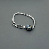 Statement Stainless steel bracelet - Pietersite