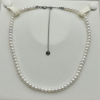 Handcrafted Stainless Steel Freshwater Pearl Necklace - 5mm Freshwater Pearl