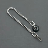 Statement Stainless steel bracelet - Black Jade (donut)