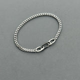 Handcrafted Statement Stainless steel bracelet, cube curb chain bracelet