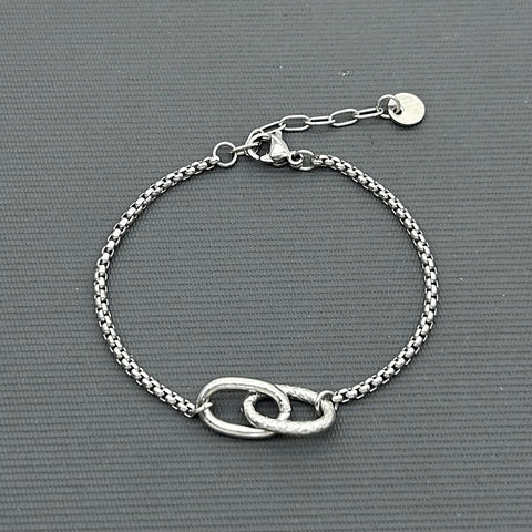 Stainless steel bracelet - Interlock
