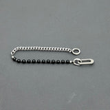 Statement Stainless steel bracelet - Black Spinel