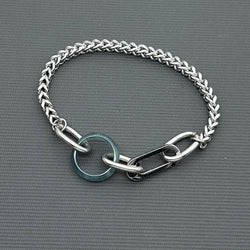 Statement Stainless steel bracelet - Jade