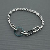 Statement Stainless steel bracelet - Jade