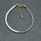 14K Gold Filled - Dainty freshwater pearls bracelet
 - Freshwater pearls & dainty crystals