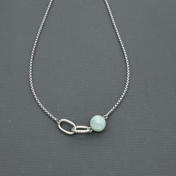 Stainless steel necklace- Jade