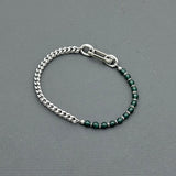Statement Stainless steel bracelet - Jade