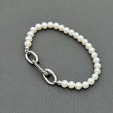 Stainless steel bracelet - 5mm Freshwater Pearl