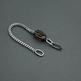Statement Stainless steel bracelet - Smokey Quartz