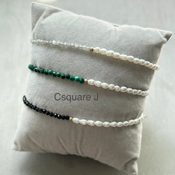 Minimalist pearls bracelet - Freshwater pearls & 14k gold-filled